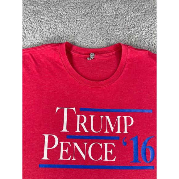 Trump Pence 2016 Shirt Mens XL Red Donald Mike Republican Politics Short Sleeve - Picture 3 of 10
